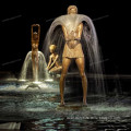 Creative popular bronze lady fountain water bronze fountain with lady statue